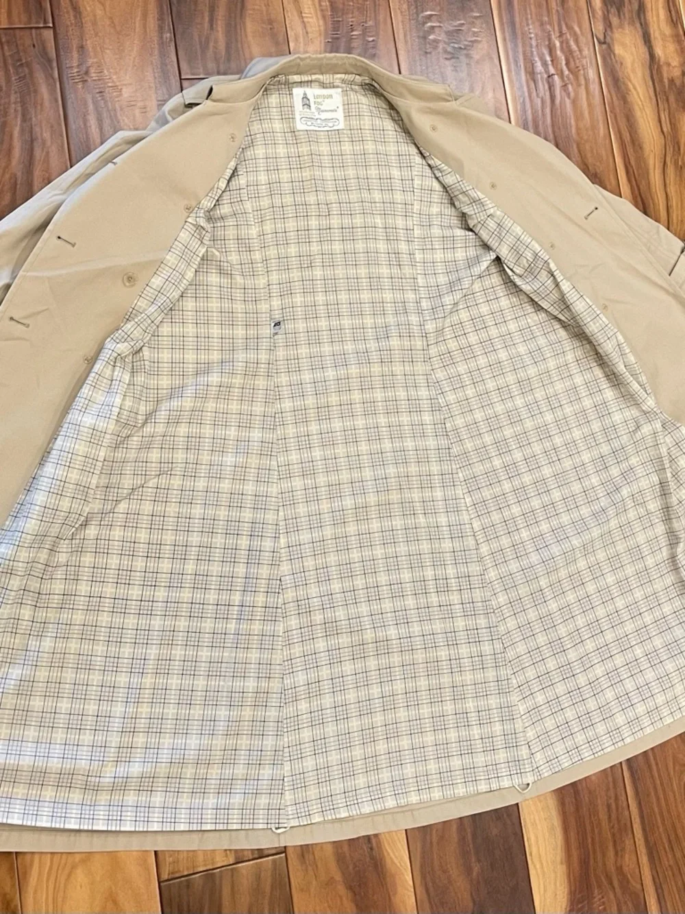 Vintage 80’s London Fog Khaki Double-Breasted Trench Coat woman’s size 12 - Picture 7 of 10